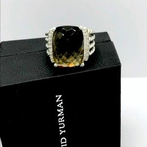 💍David Yurman Wheaton Smoky Topaz/Diamond Ring💍